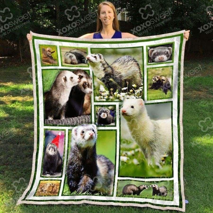 Ferret Sherpa Fleece Blanket