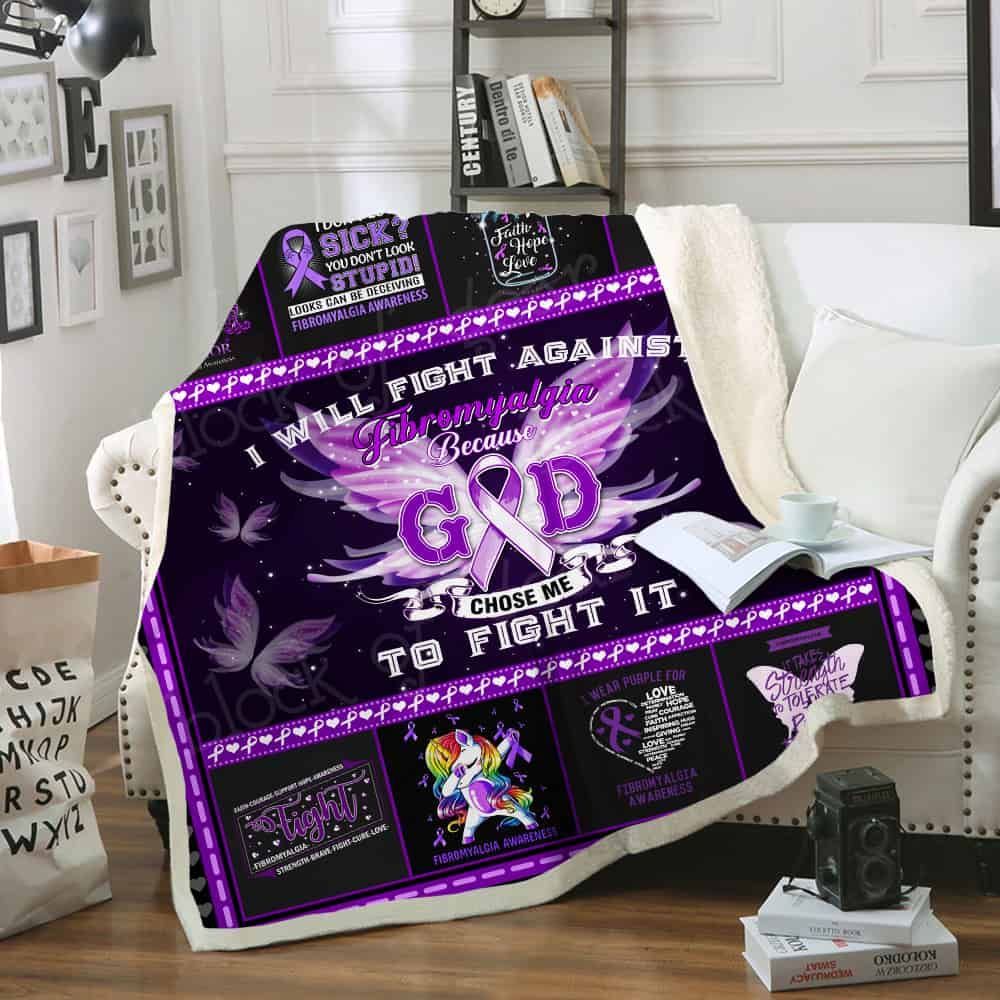 Fibromyalgia Awareness Fleece Blanket
