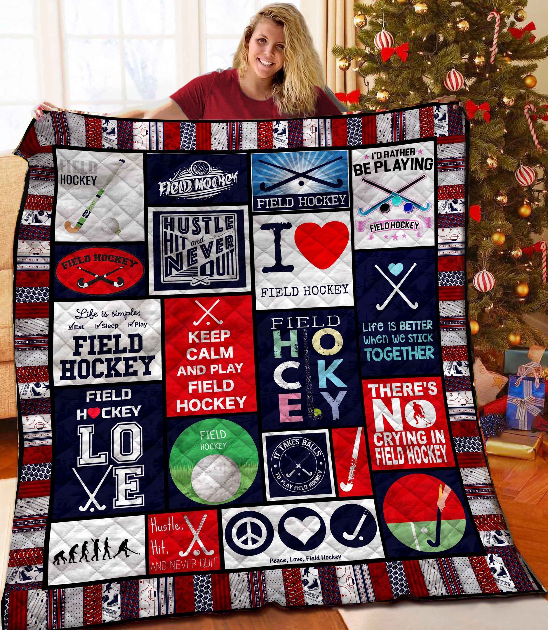 Field Hockey Quilt Blanket BBB011138HT
