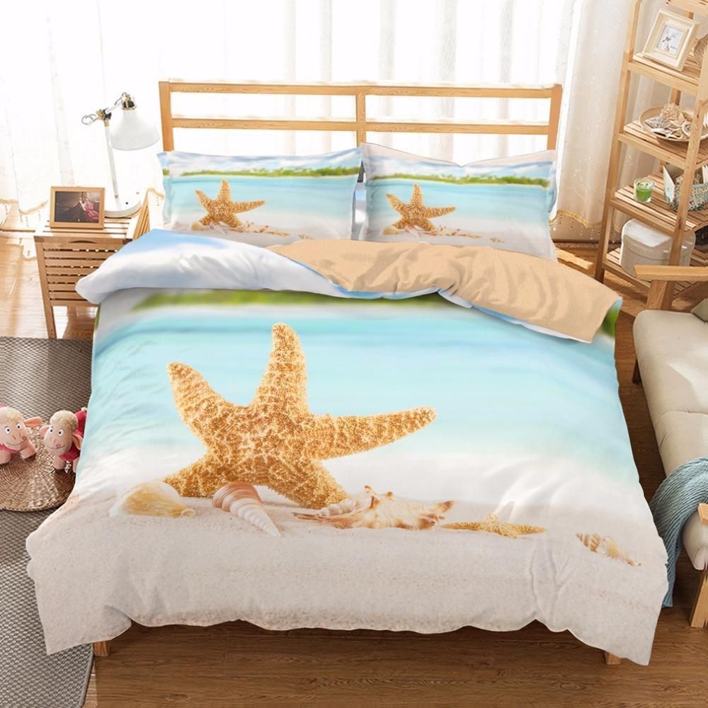 Fiery Summer Starfish Bedding Set
