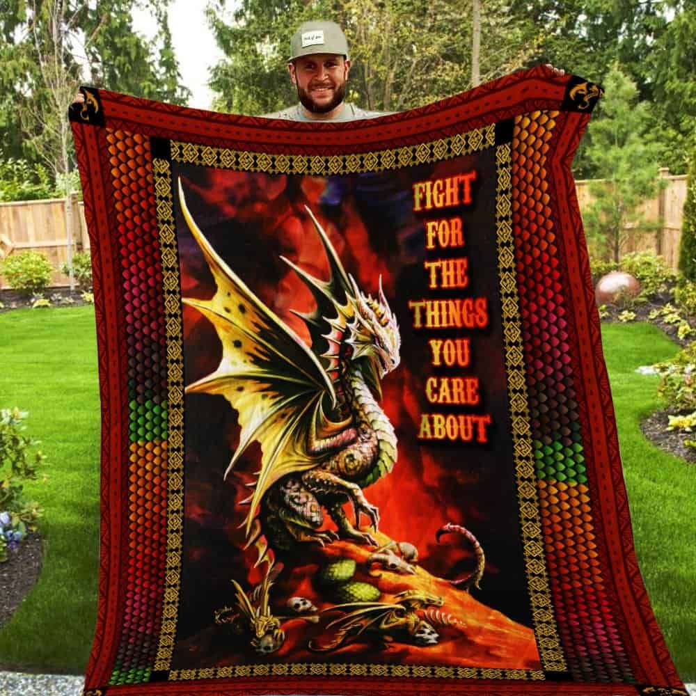 Fight For The Things You Care About Dragon Washable Quilt Blanket Pp53 Dhc1312219Dd