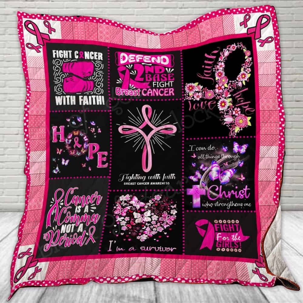 Fighting With Faith Cancer CL22100188MDQ Quilt Blanket