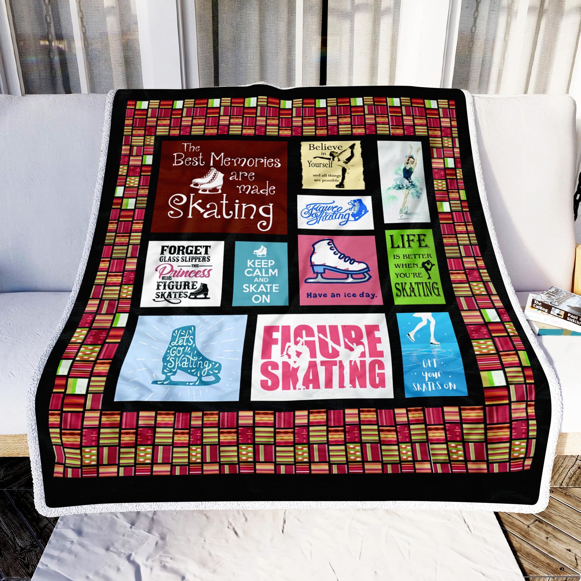 Figure Skating Fleece Blanket
