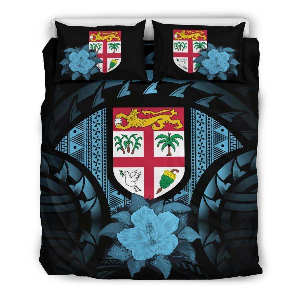 Fiji Blue Hibiscus Bedding Set