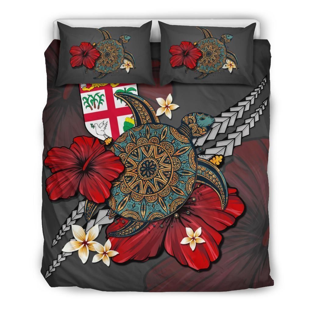 Fiji Gray Turtle Tribal Bedding Set