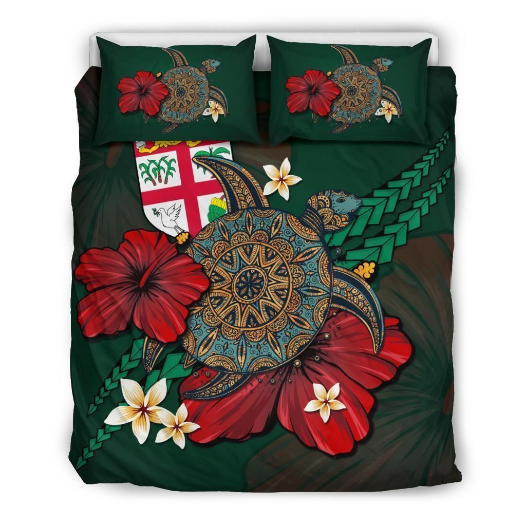 Fiji Green Turtle Tribal Bedding Set