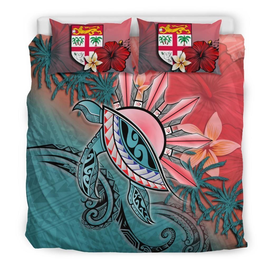 Fiji Paisley Turtle Tropical Flower Bedding Set