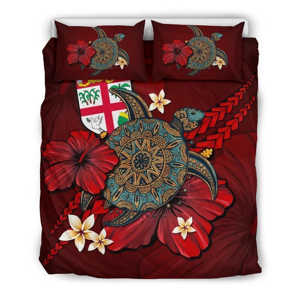 Fiji Red Turtle Tribal Bedding Set