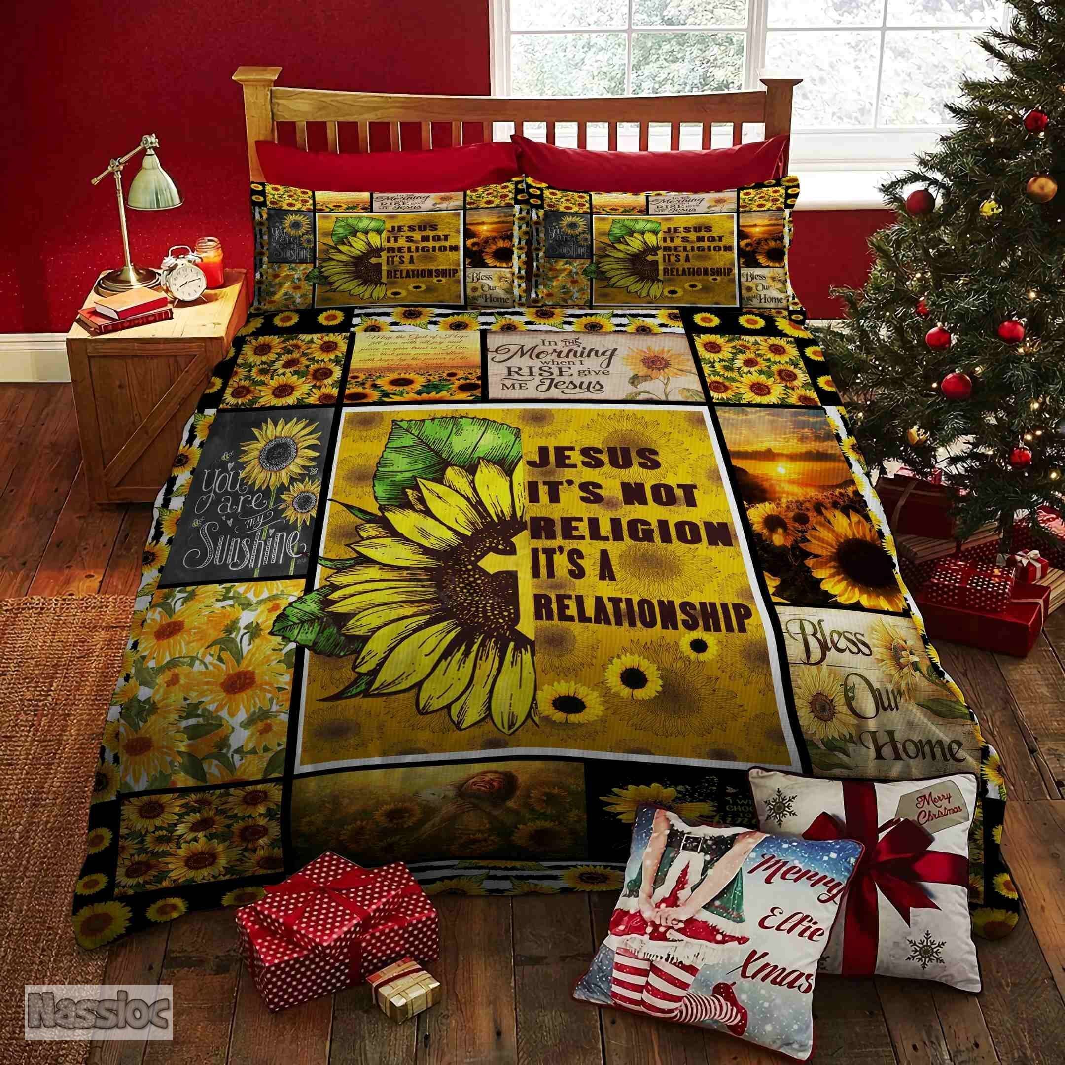 Find God In A Sunflower Bedding Set