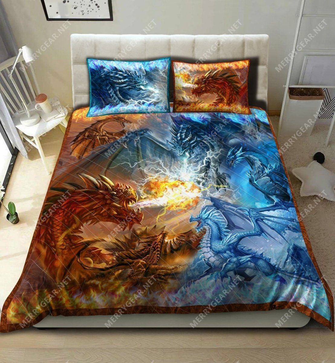 Fire and Ice Dragon Bedding Set