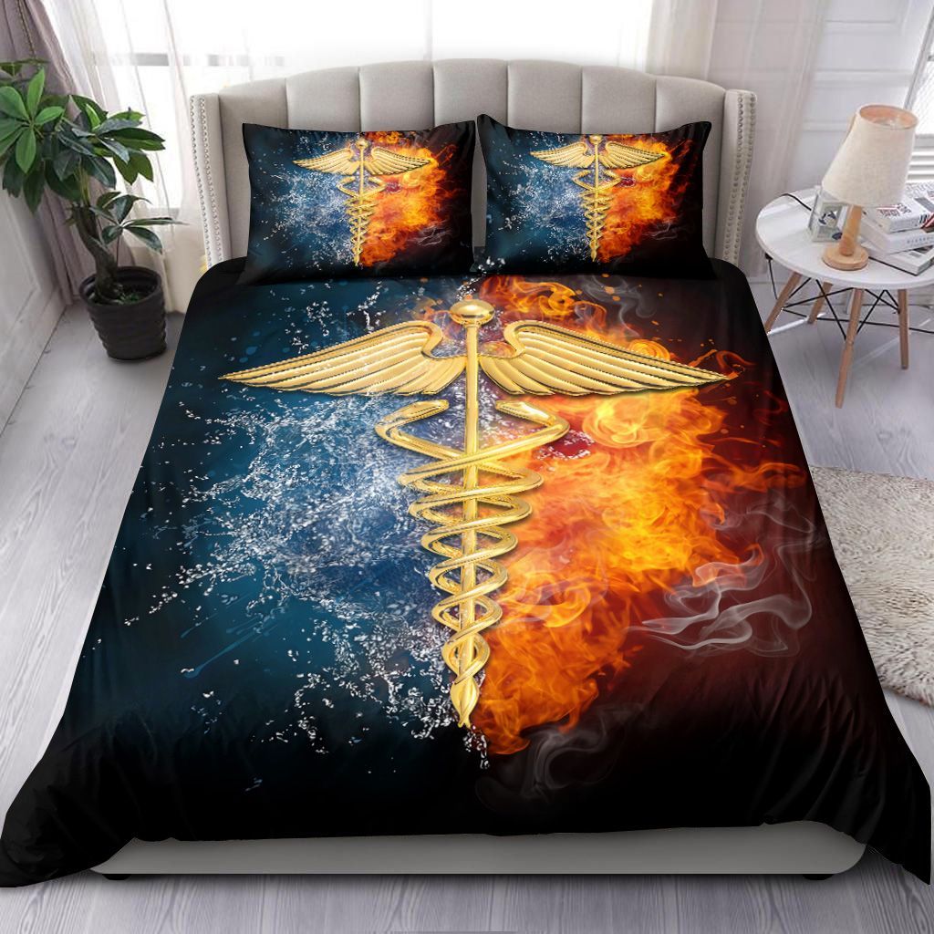 Fire And Water Nurse Symbol Bedding Set