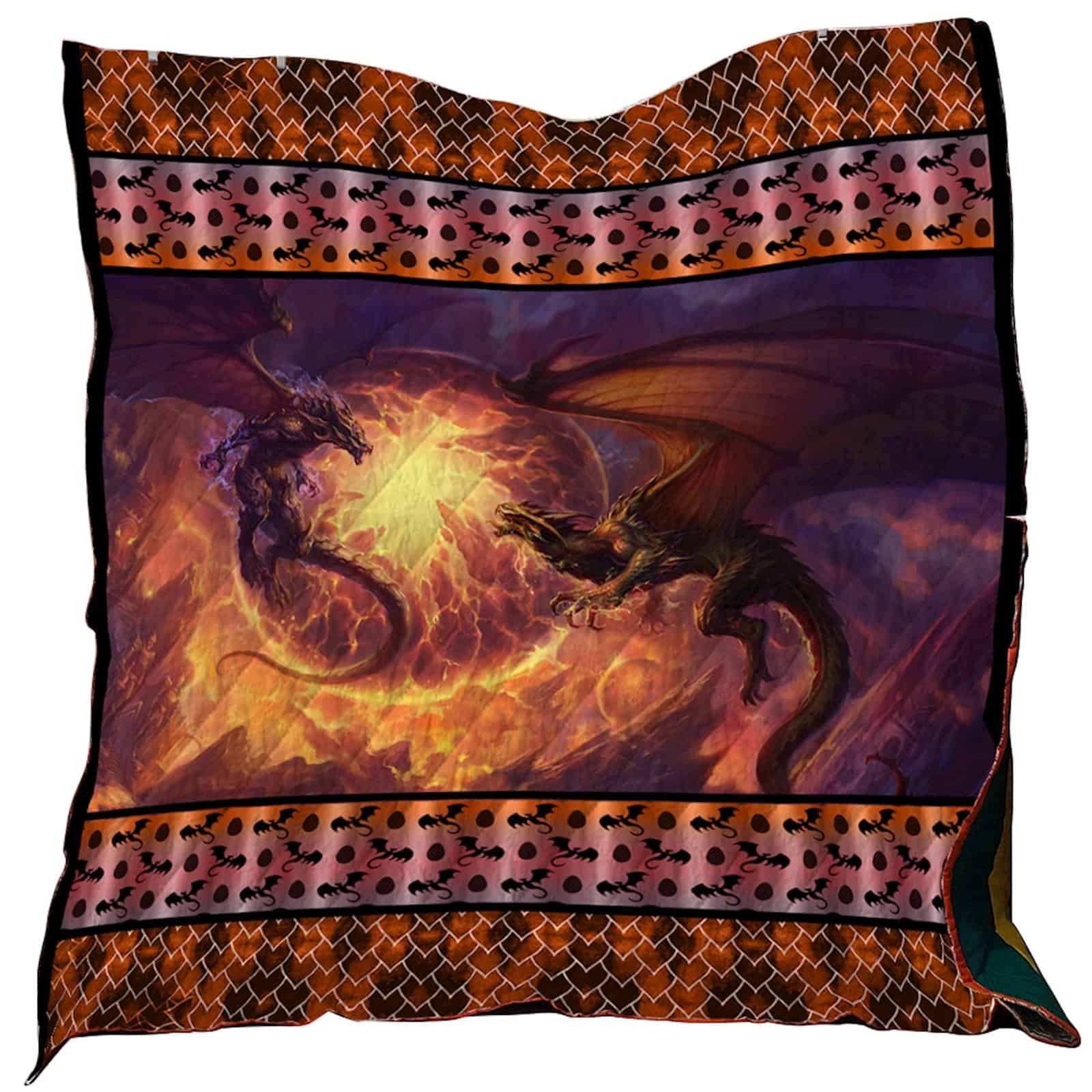 Fire Dragon Washable Quilt Blanket 0401 01 Dhc1312419Dd