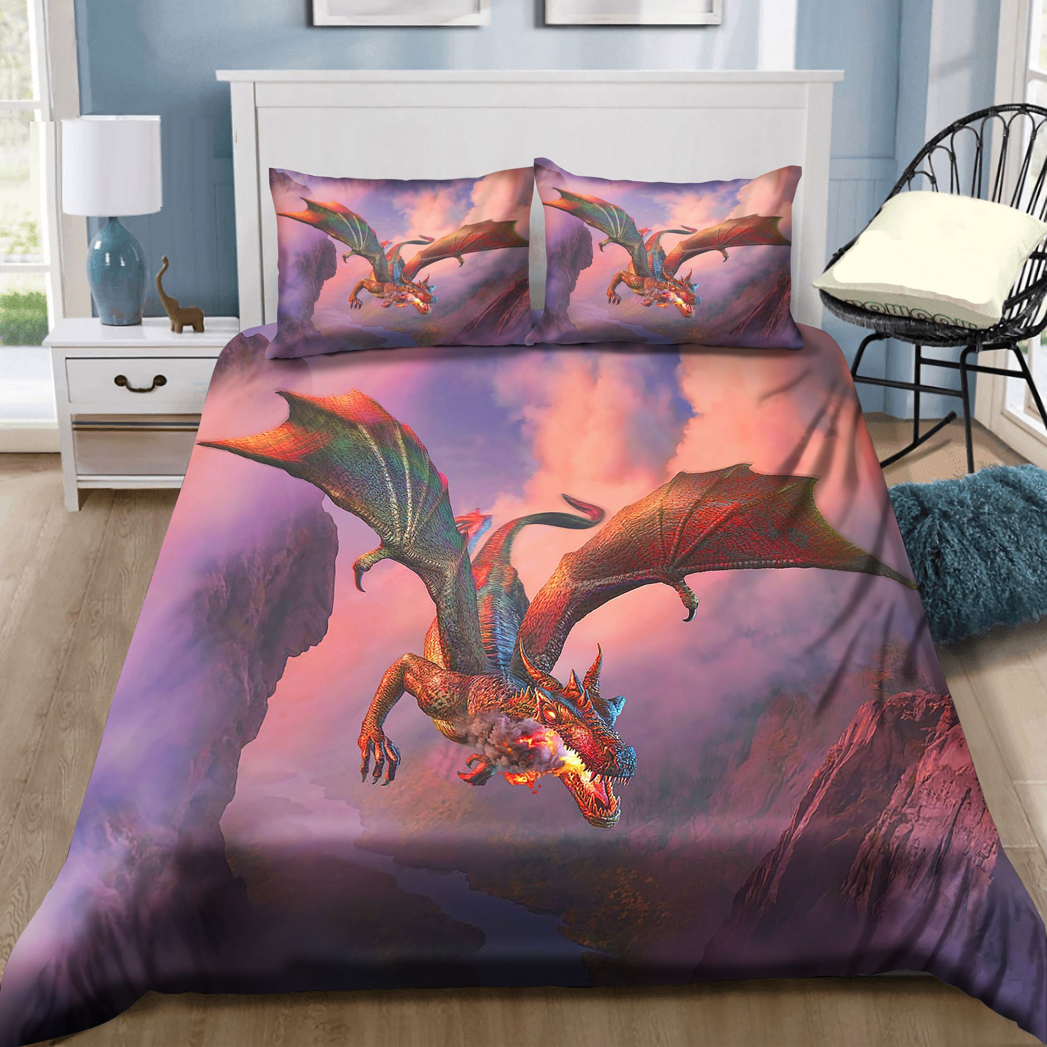Fire Flight Dragon Bedding Set