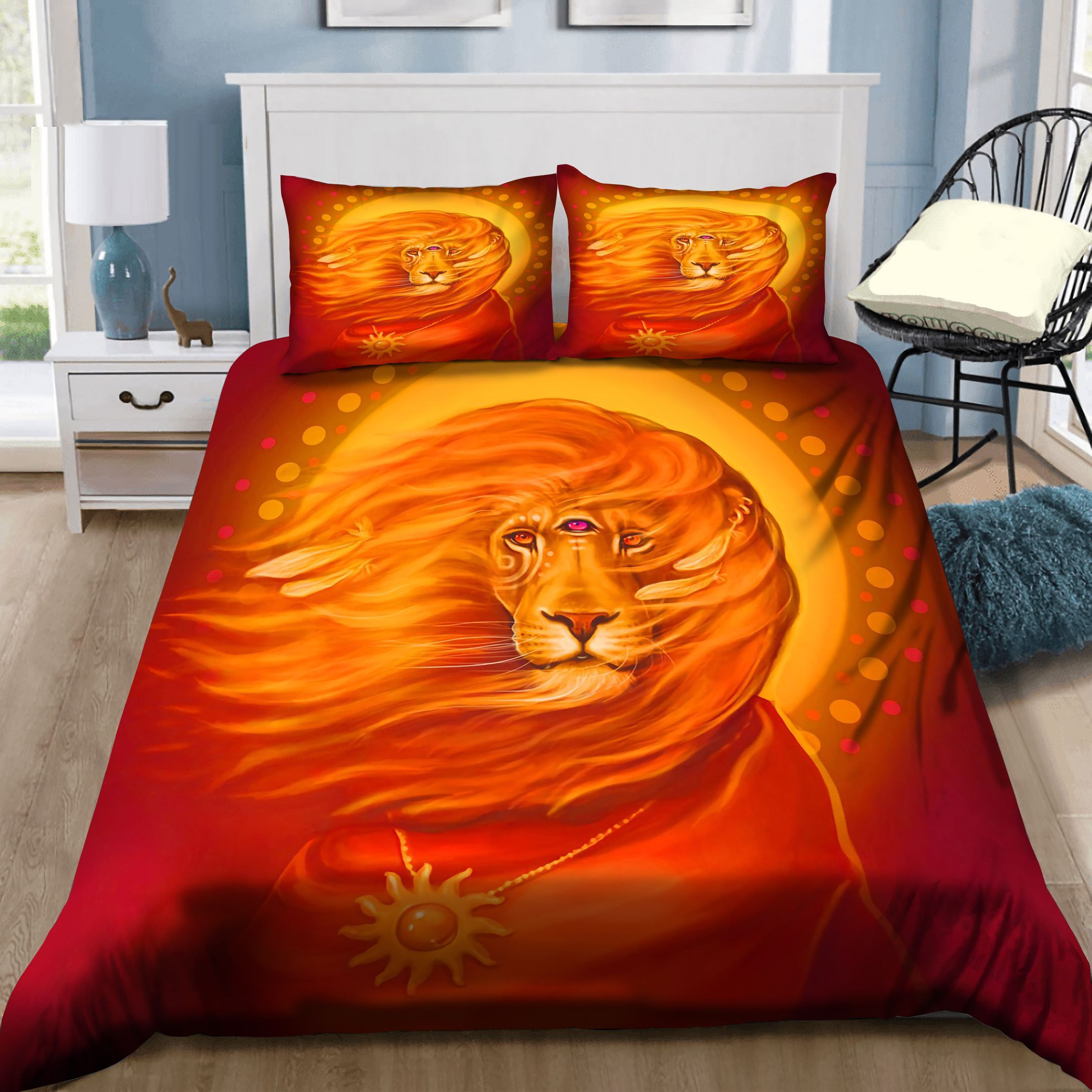 Fire Lion Bedding Set