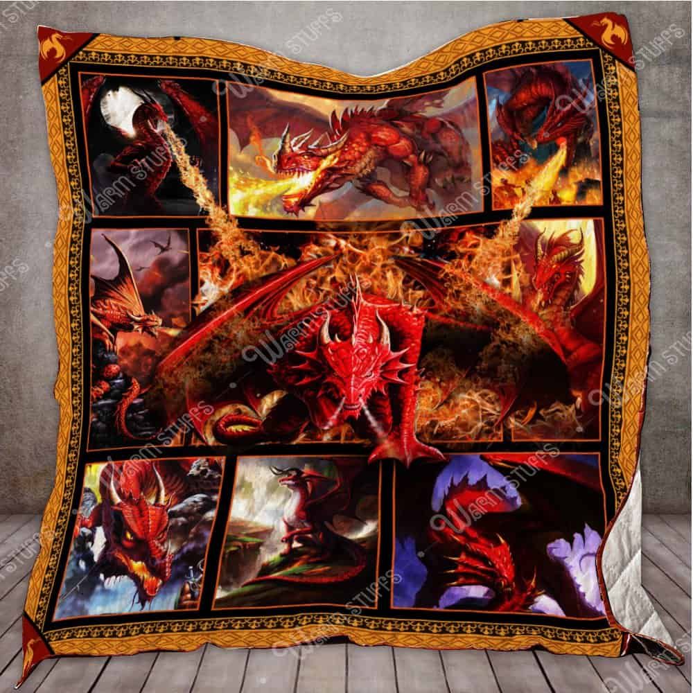 Fire Red Dragon Washable Quilt Blanket Dhc1312195Dd