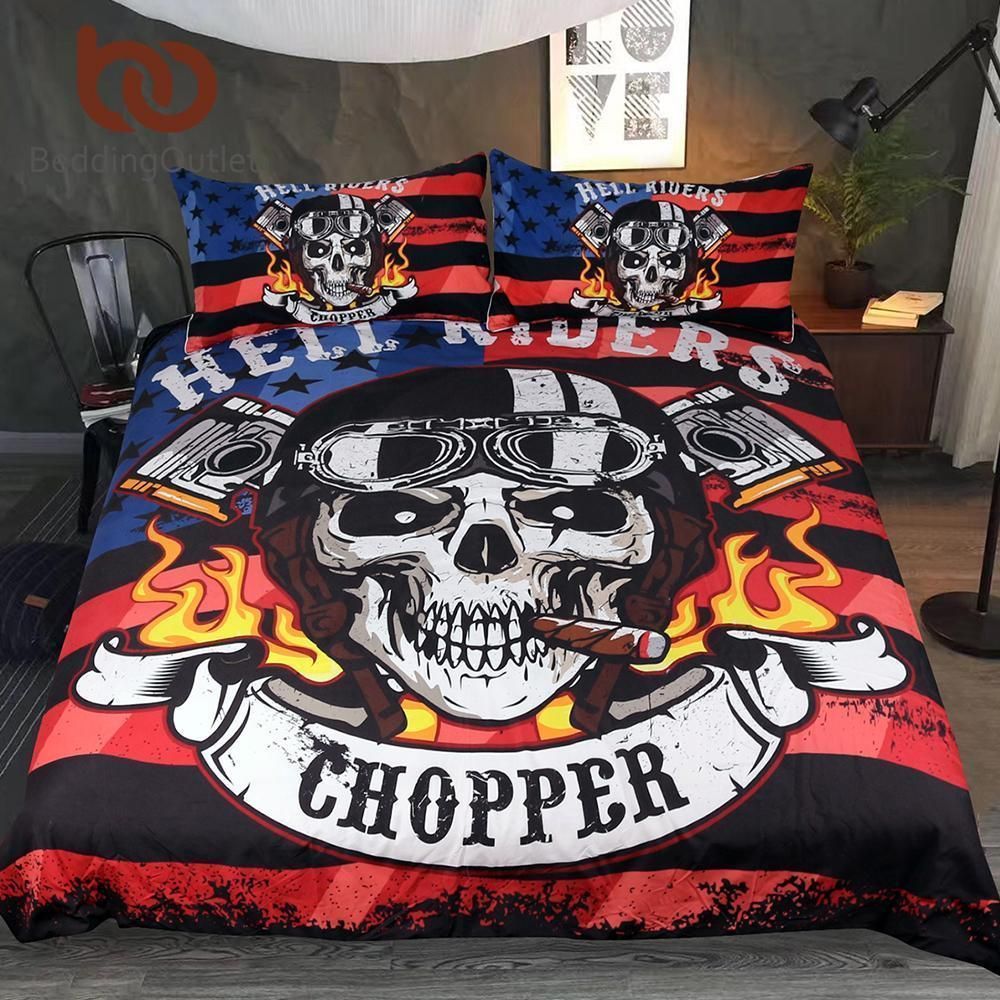 Fire Skull Bedding Set