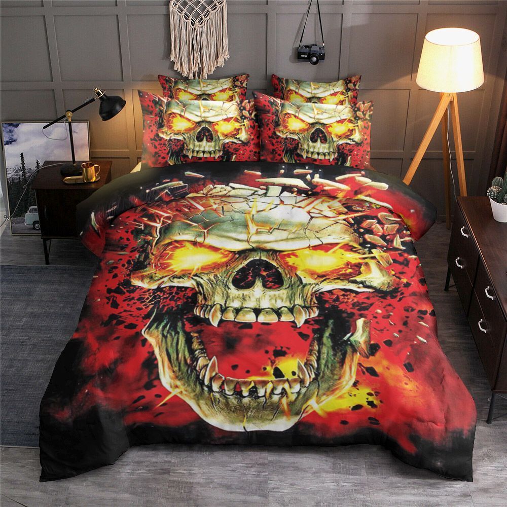 Fire Skull Bedding Set