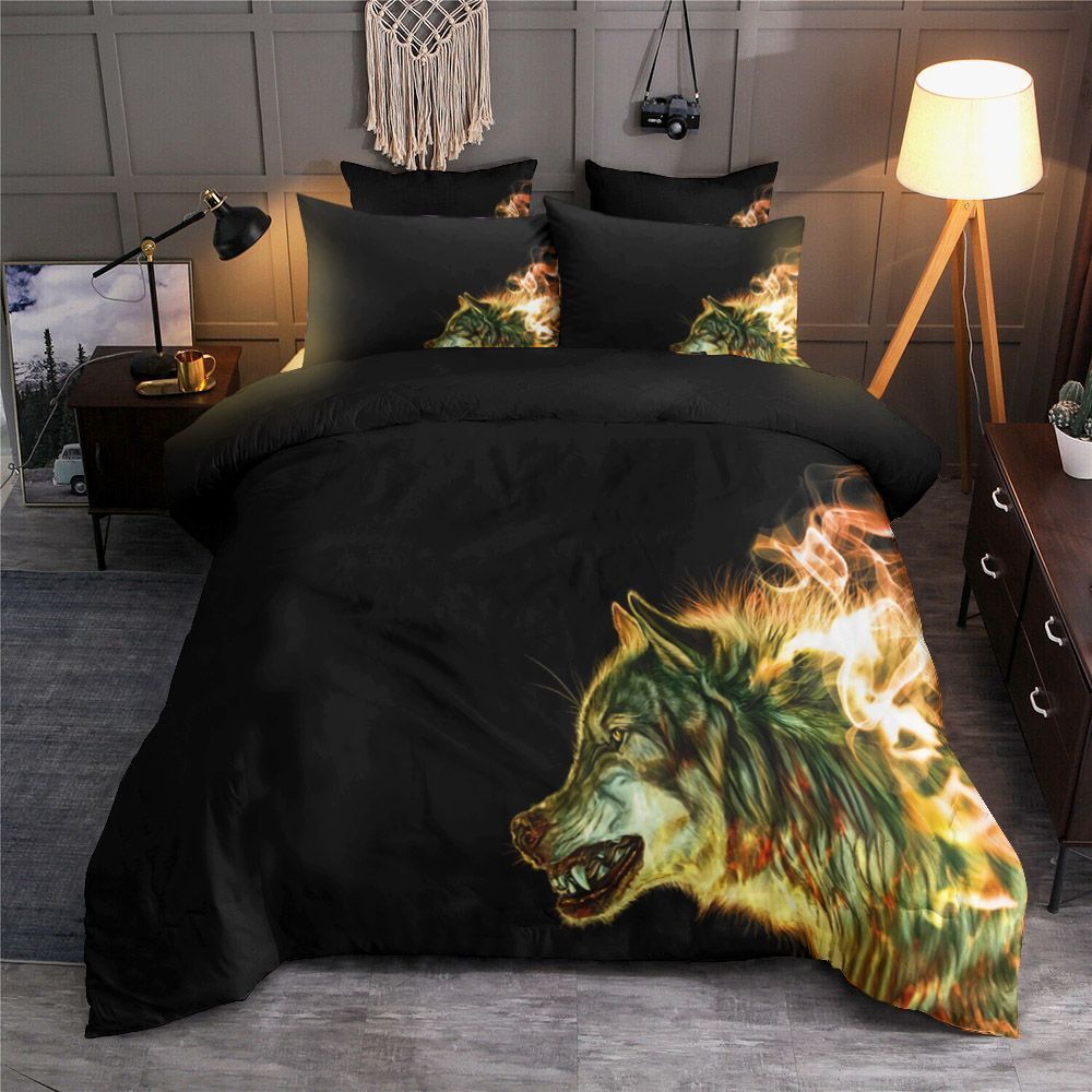 Fire Wolf Bedding Set