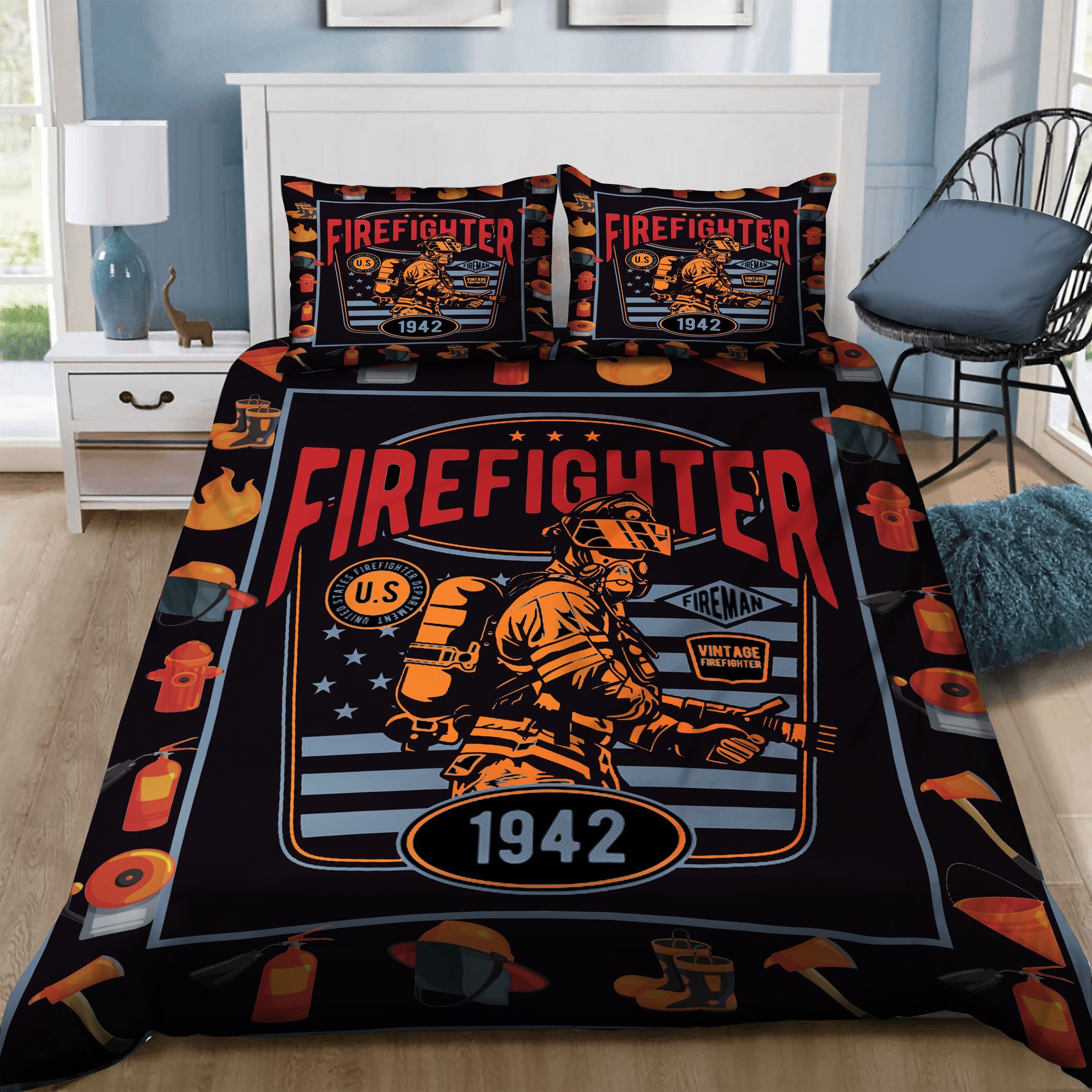 Firefighter  Bedding Set