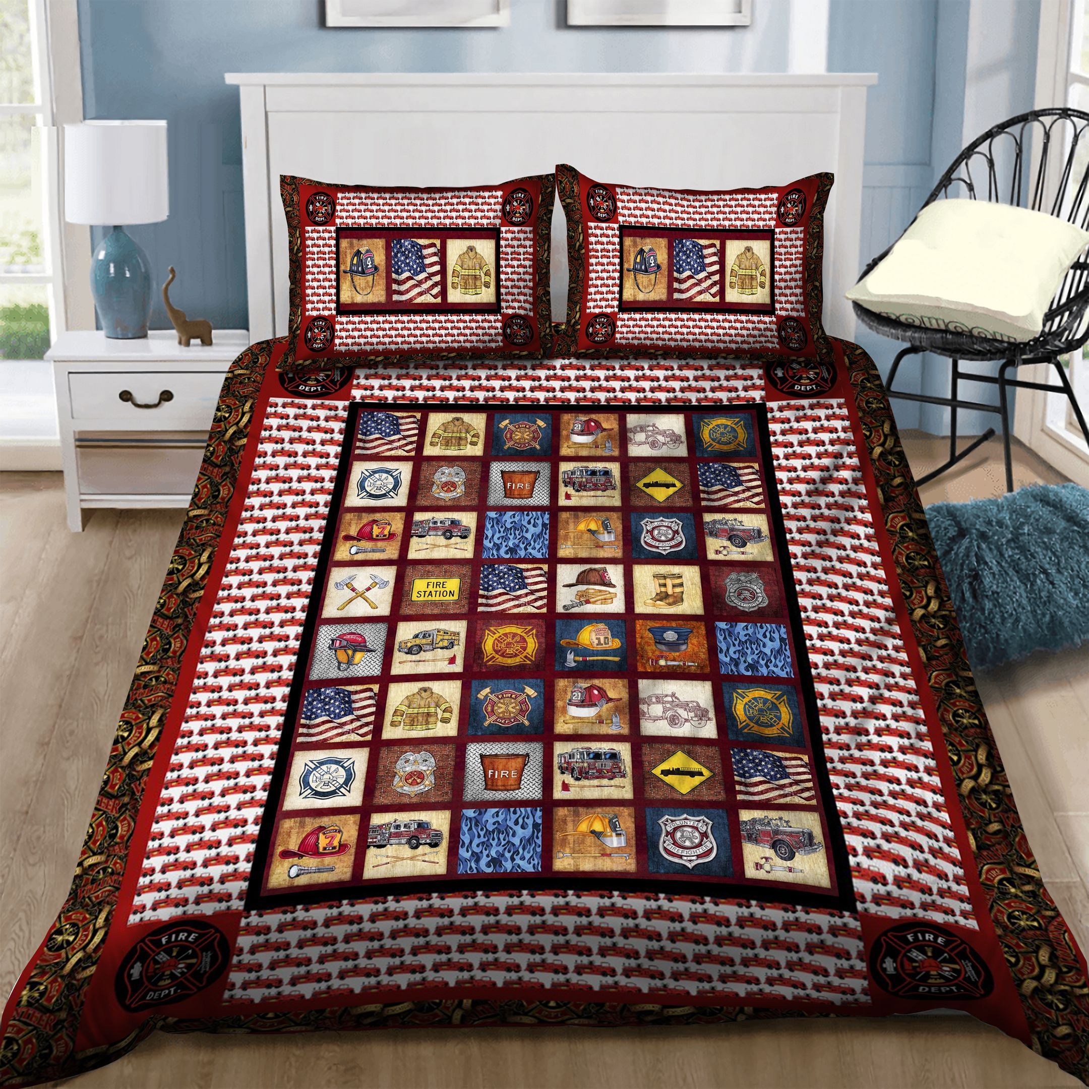 Firefighter Bedding Set