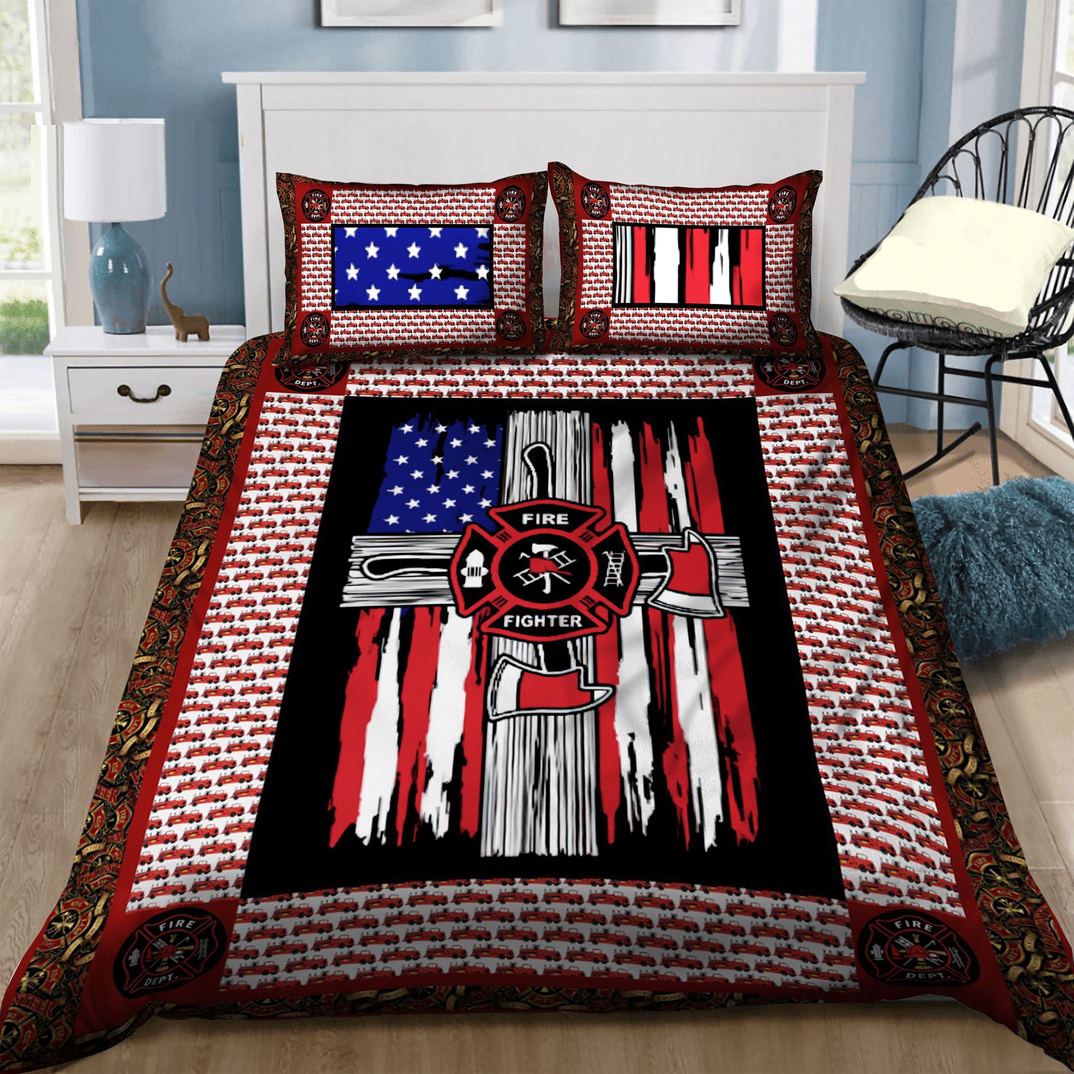 Firefighter Bedding Set