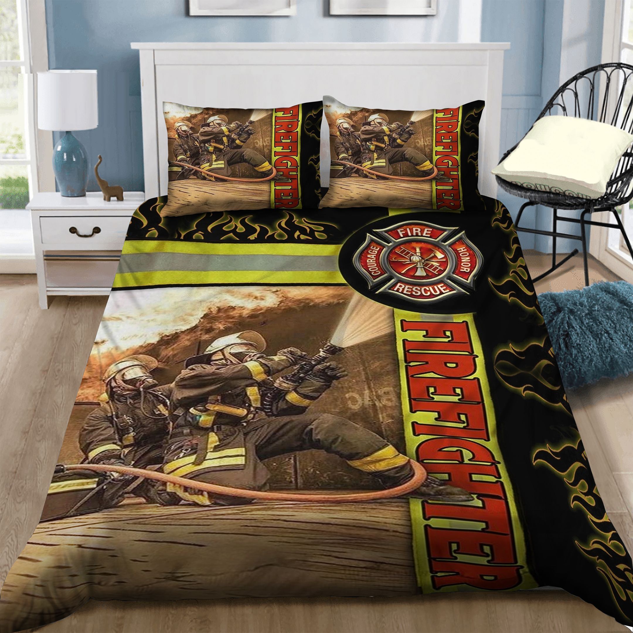 Firefighter Bedding Set
