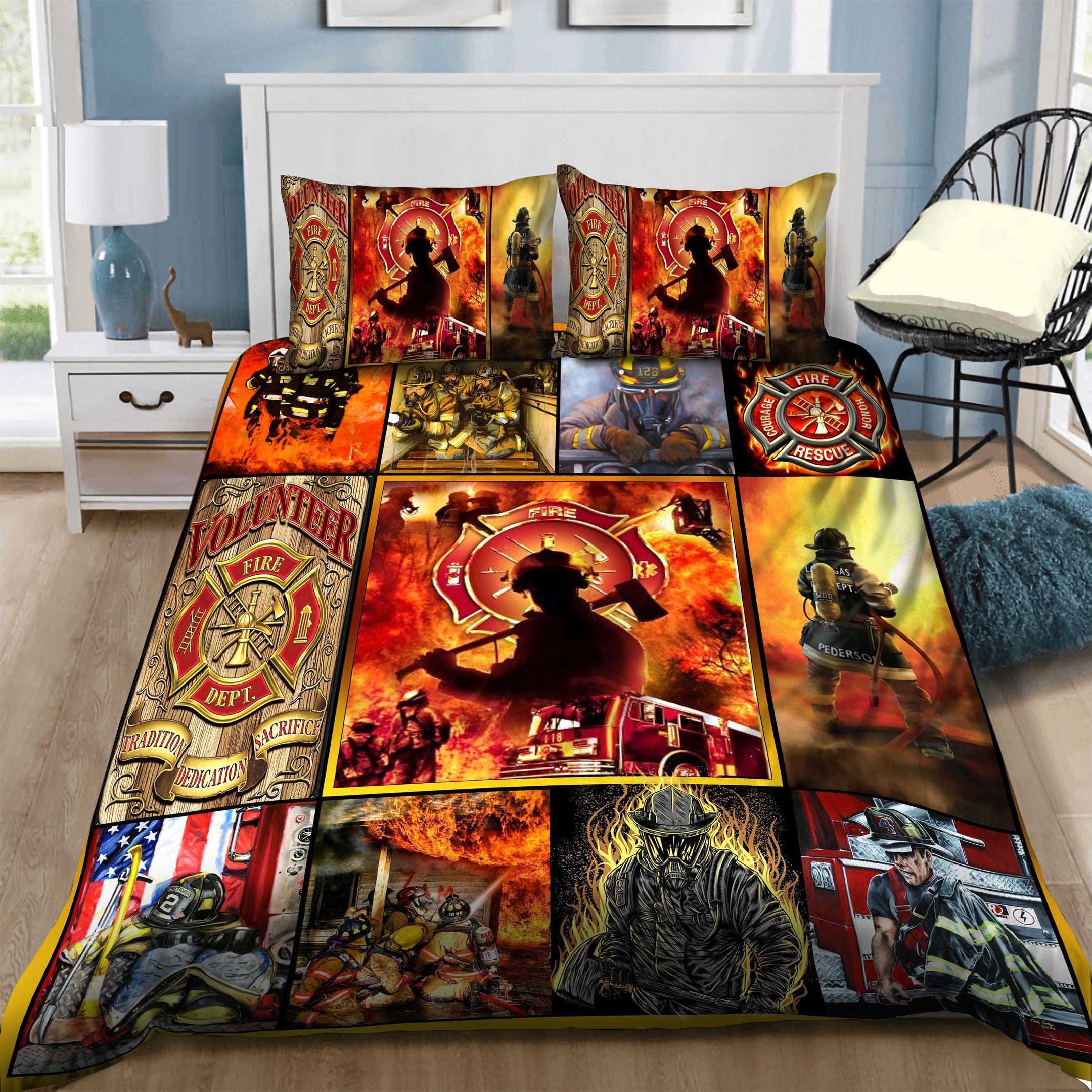 Firefighter Bedding Set