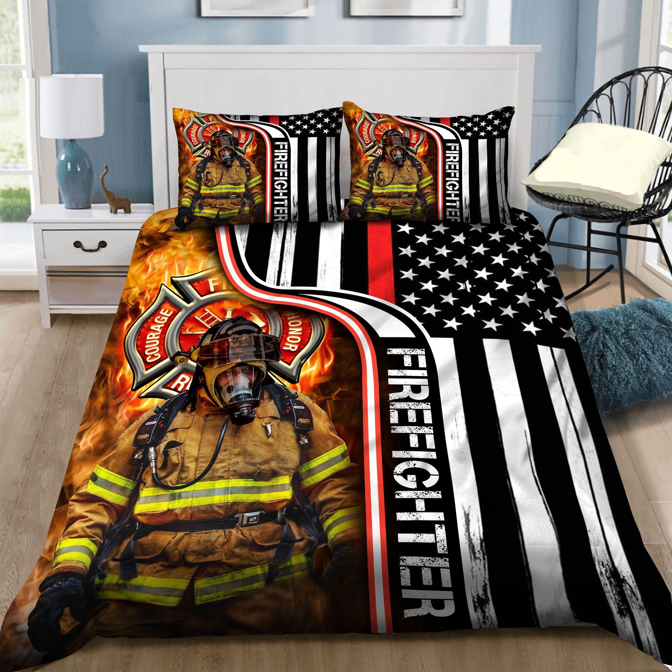 Firefighter Bedding Set