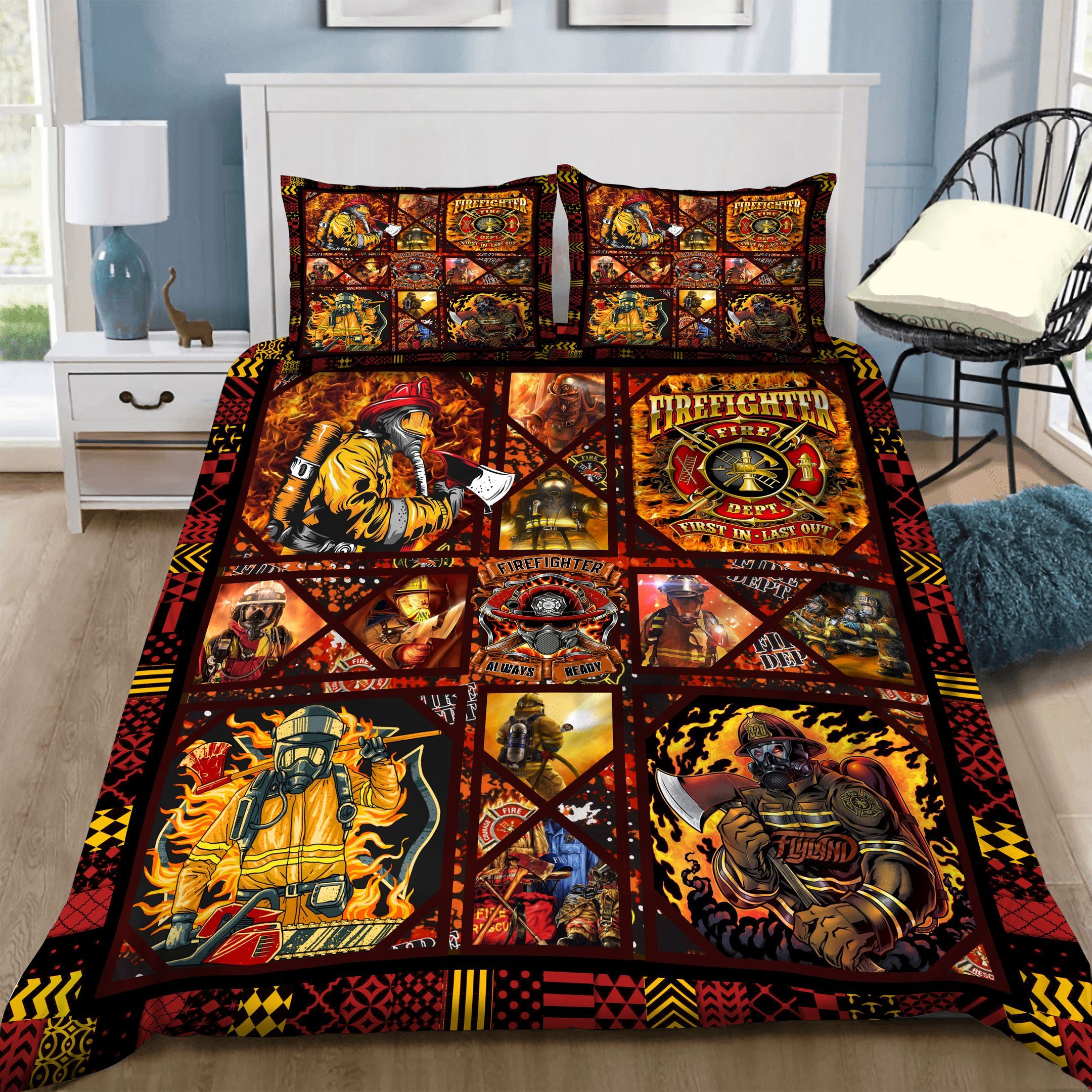 Firefighter Bedding Set