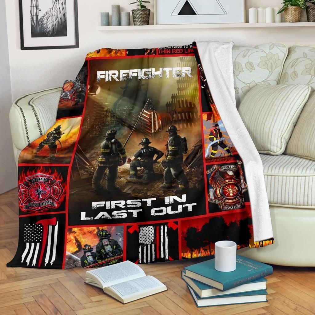 Firefighter Blanket Sherpa Fleece Blanket