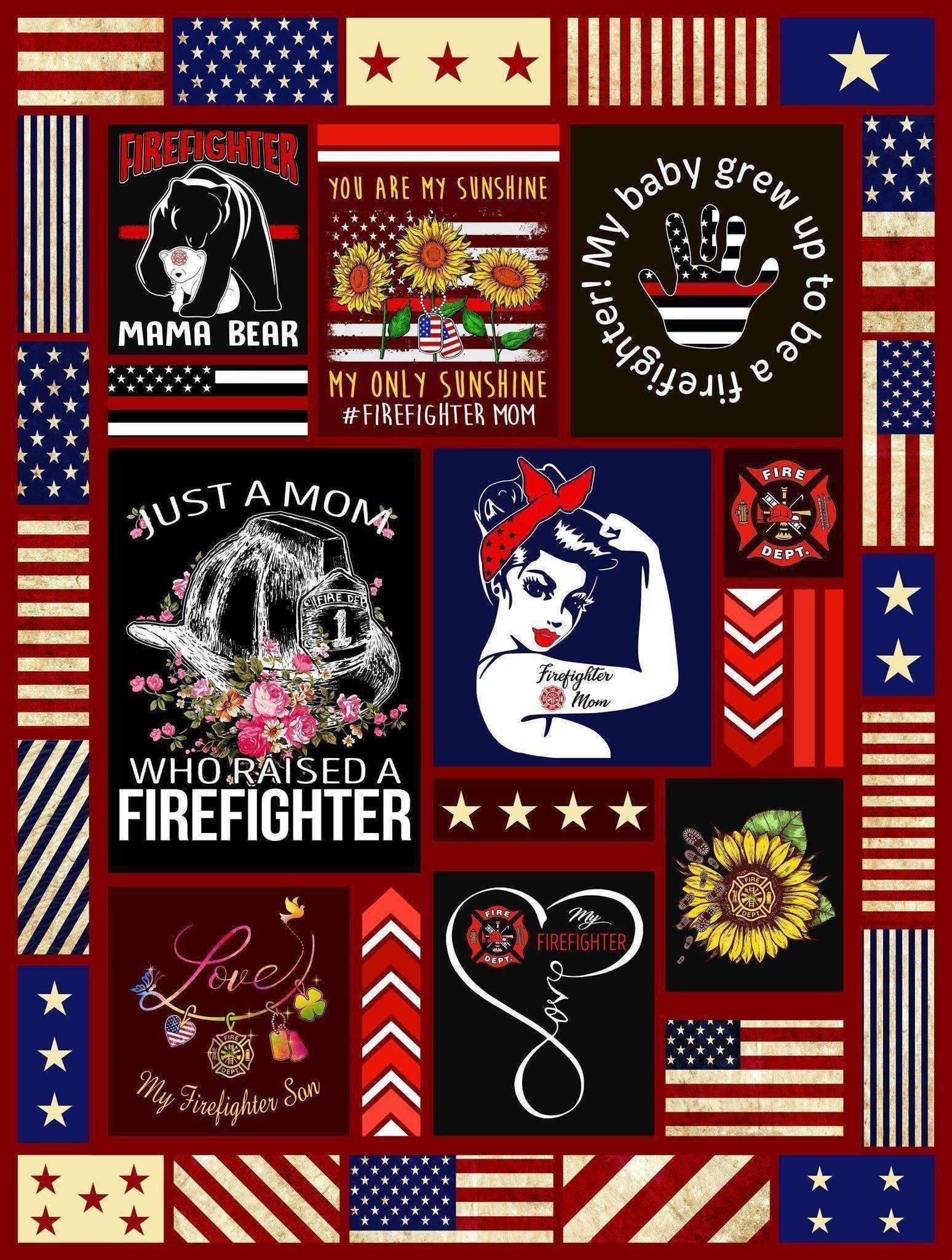 Firefighter Blanket Gift For Mama My Only Sunshine Love
