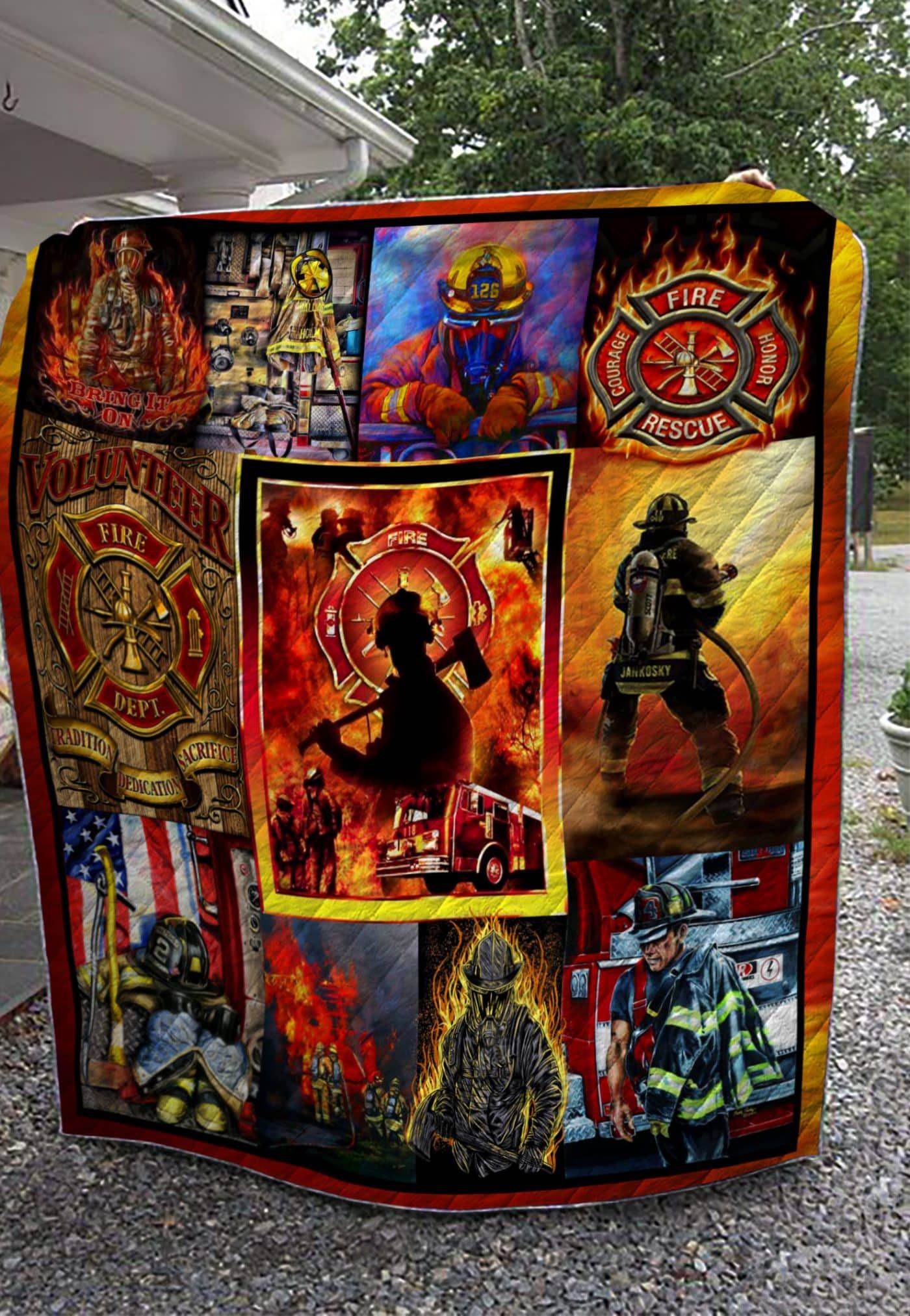 Firefighter Bring It On Quilt Blanket DHC3112776TD