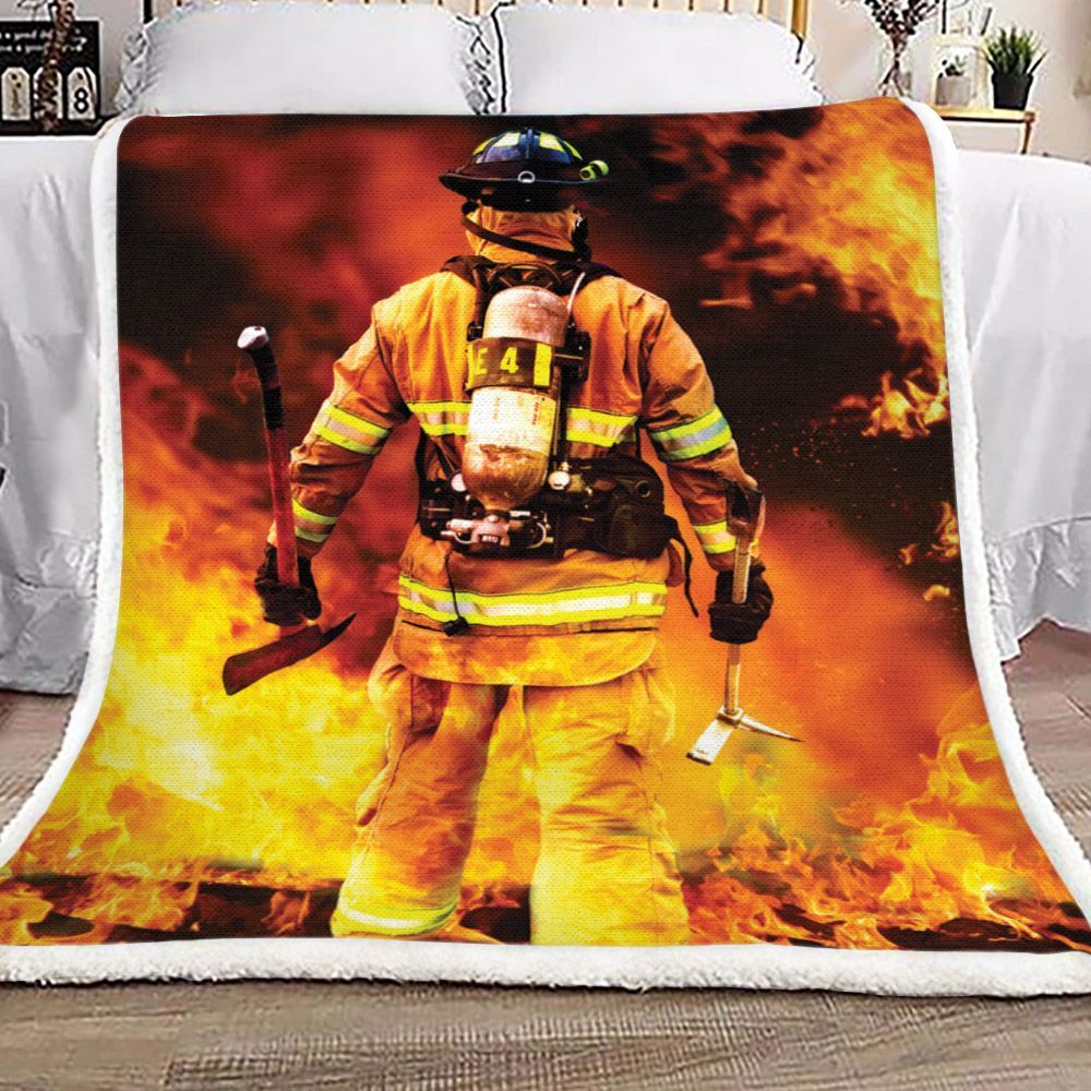 Firefighter Sherpa Fleece Blanket