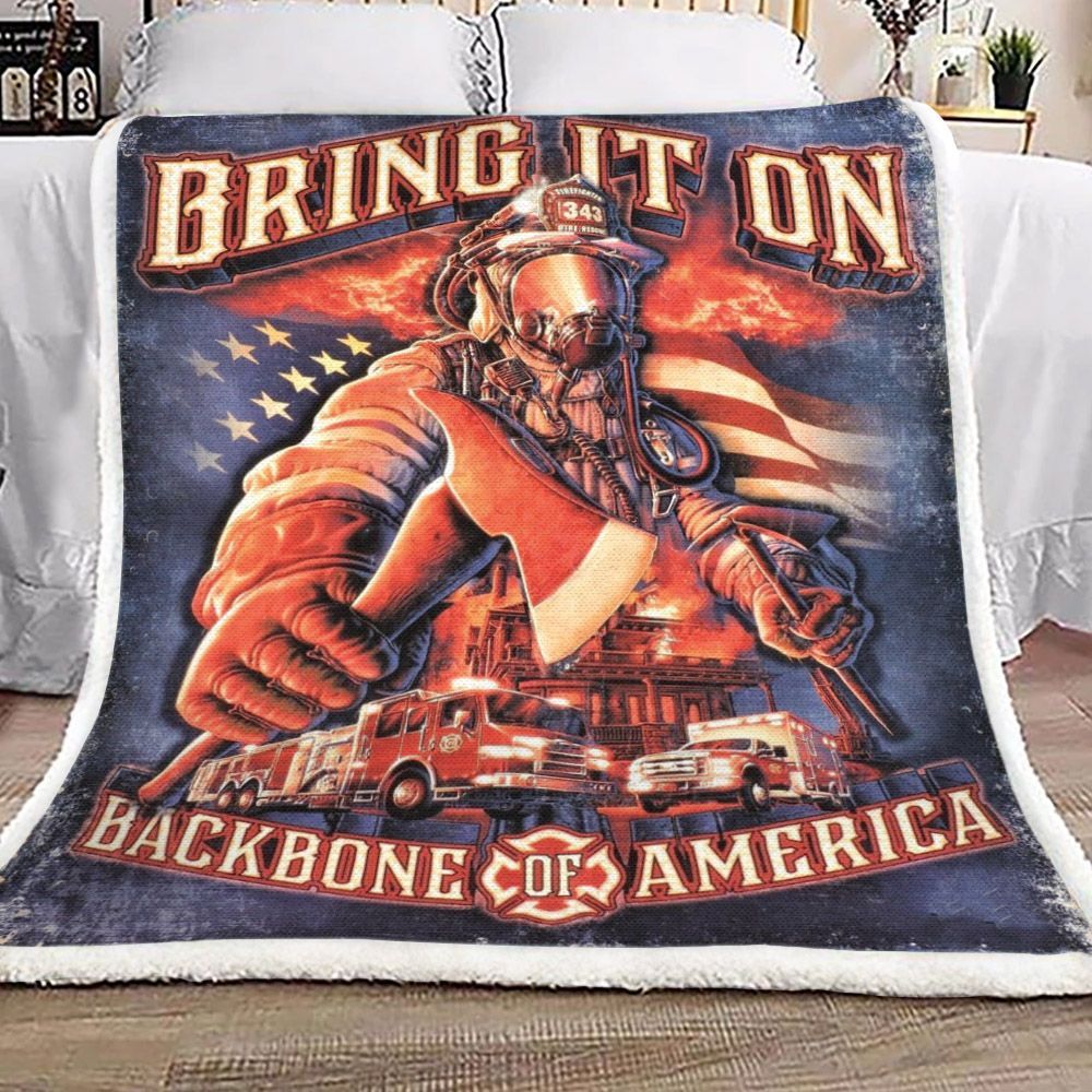 Firefighter Sherpa Fleece Blanket