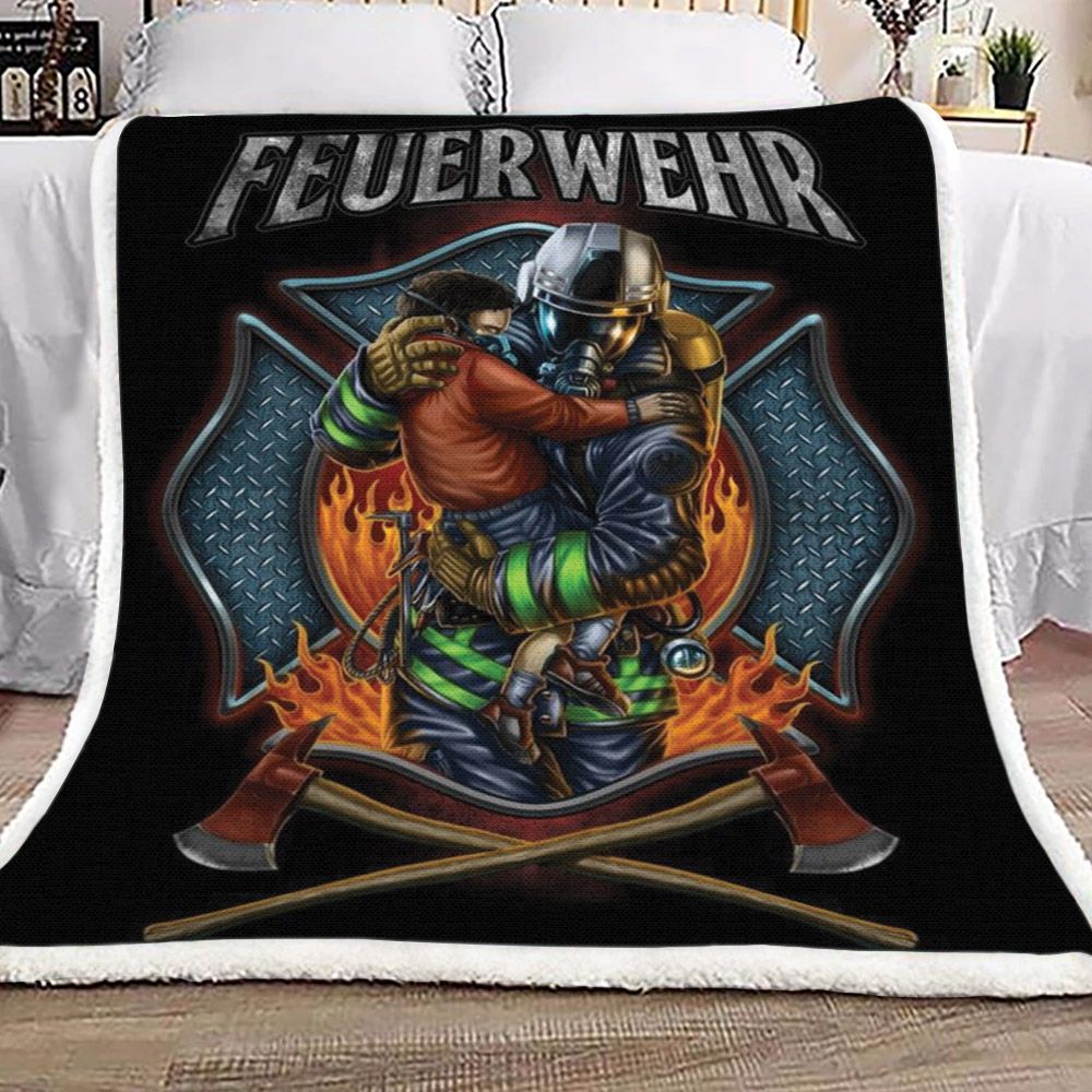 Firefighter Sherpa Fleece Blanket