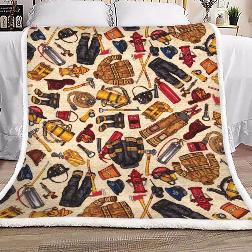 Firefighter Sherpa Fleece Blanket