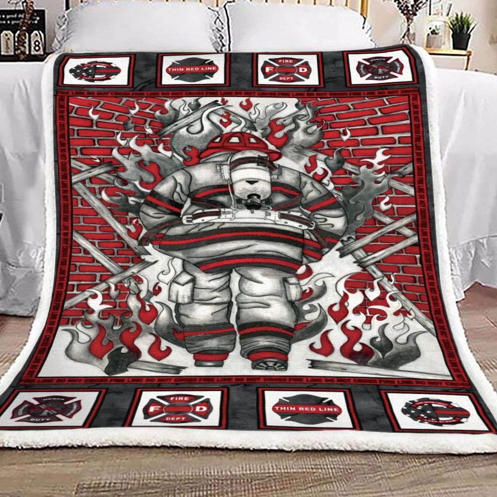 Firefighter Sherpa Fleece Blanket