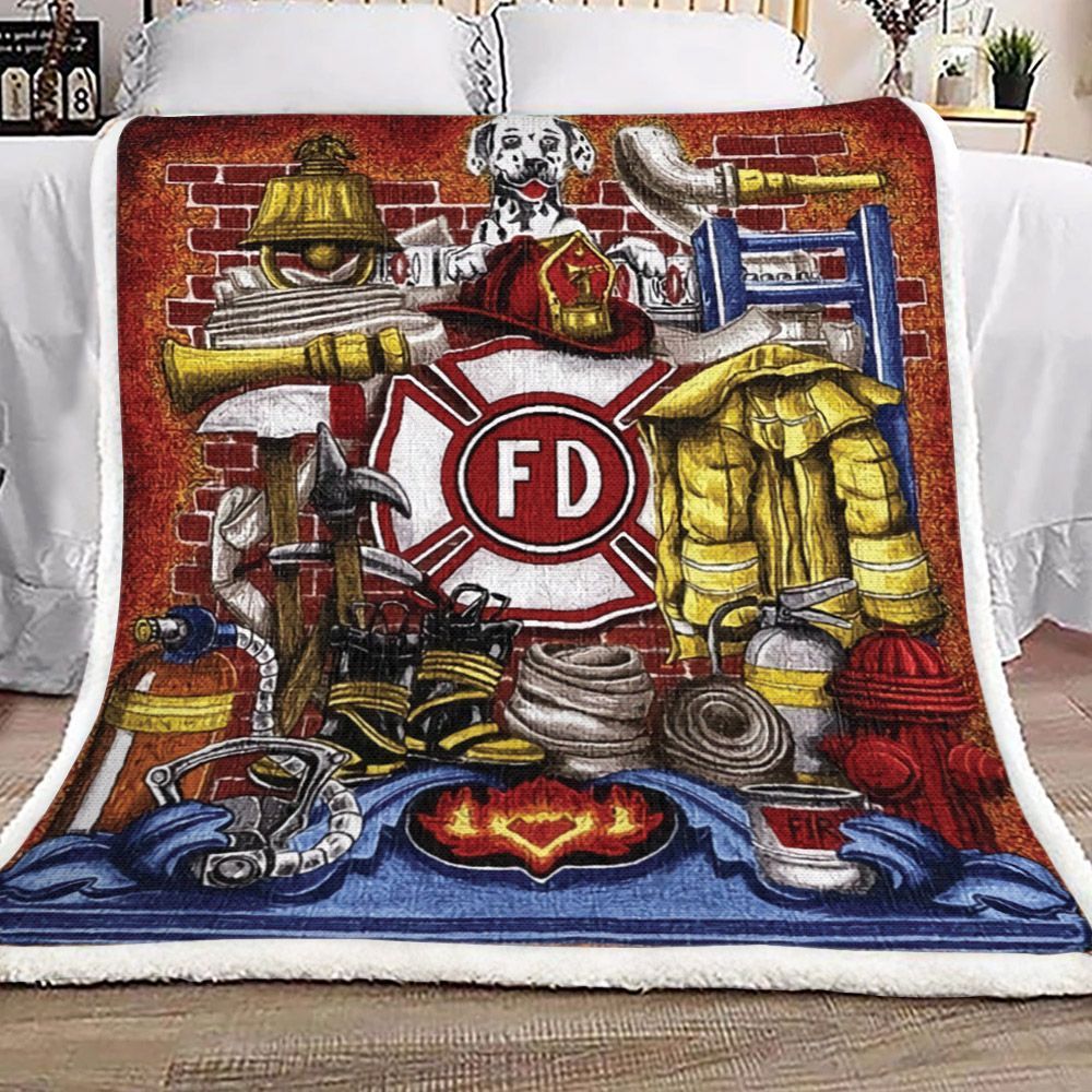 Firefighter Sherpa Fleece Blanket