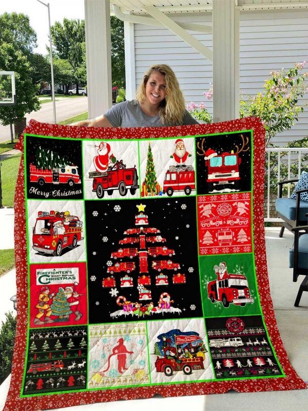 Firefighter Christmas DTC1212818 Quilt Blanket