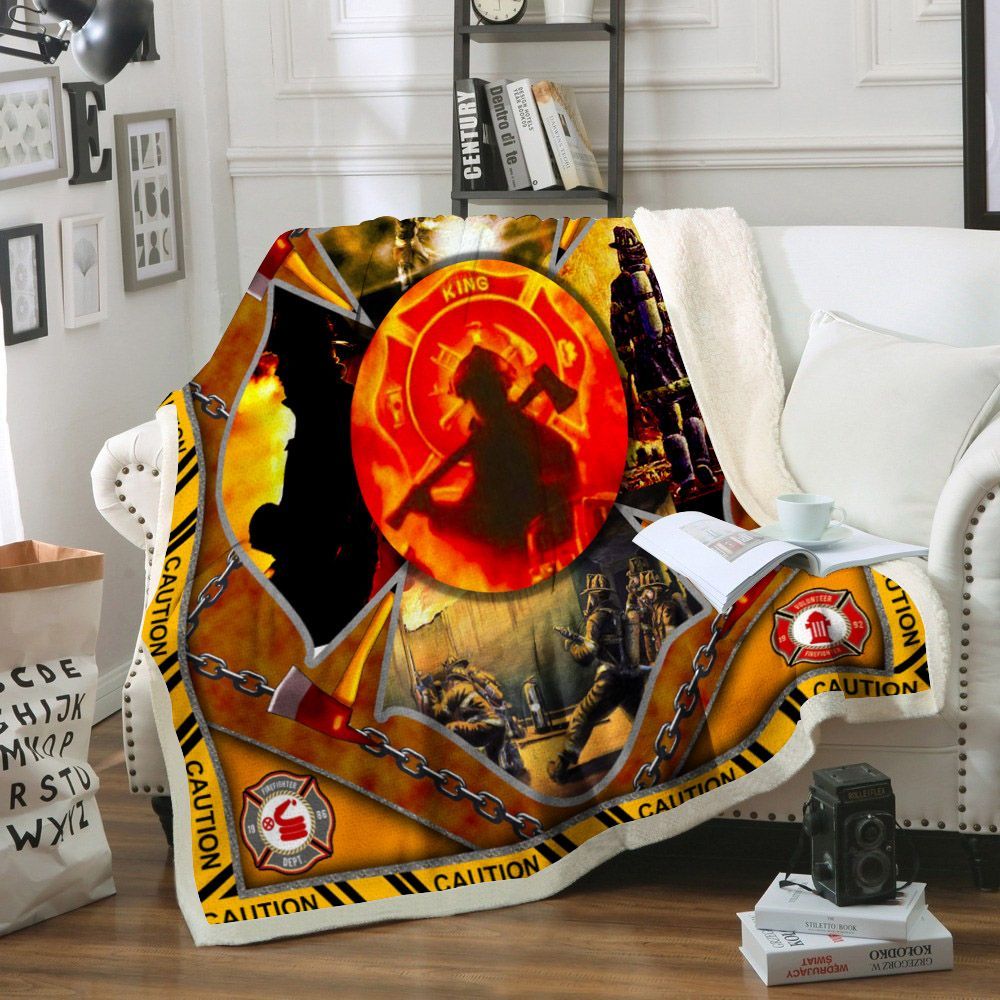 Firefighter Sherpa Fleece Blanket