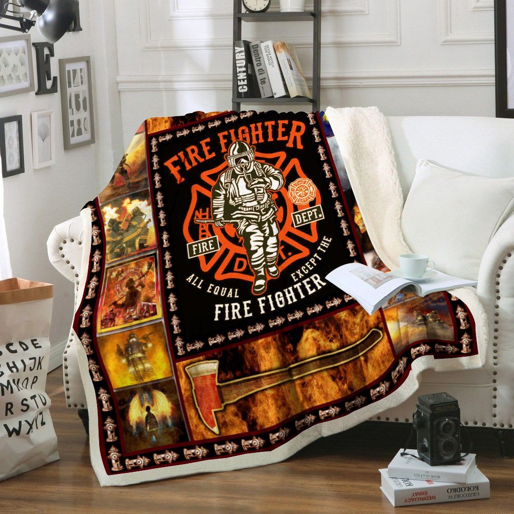 Firefighter Sherpa Fleece Blanket