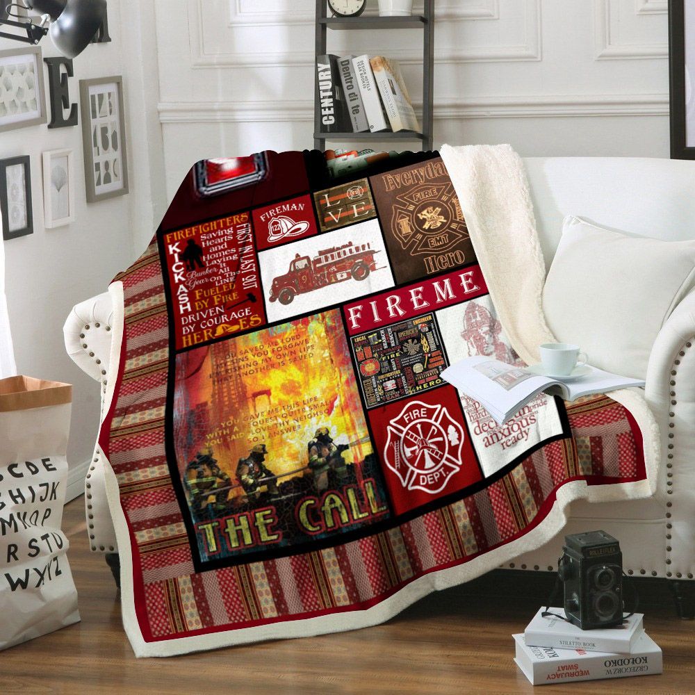 Firefighter Sherpa Fleece Blanket