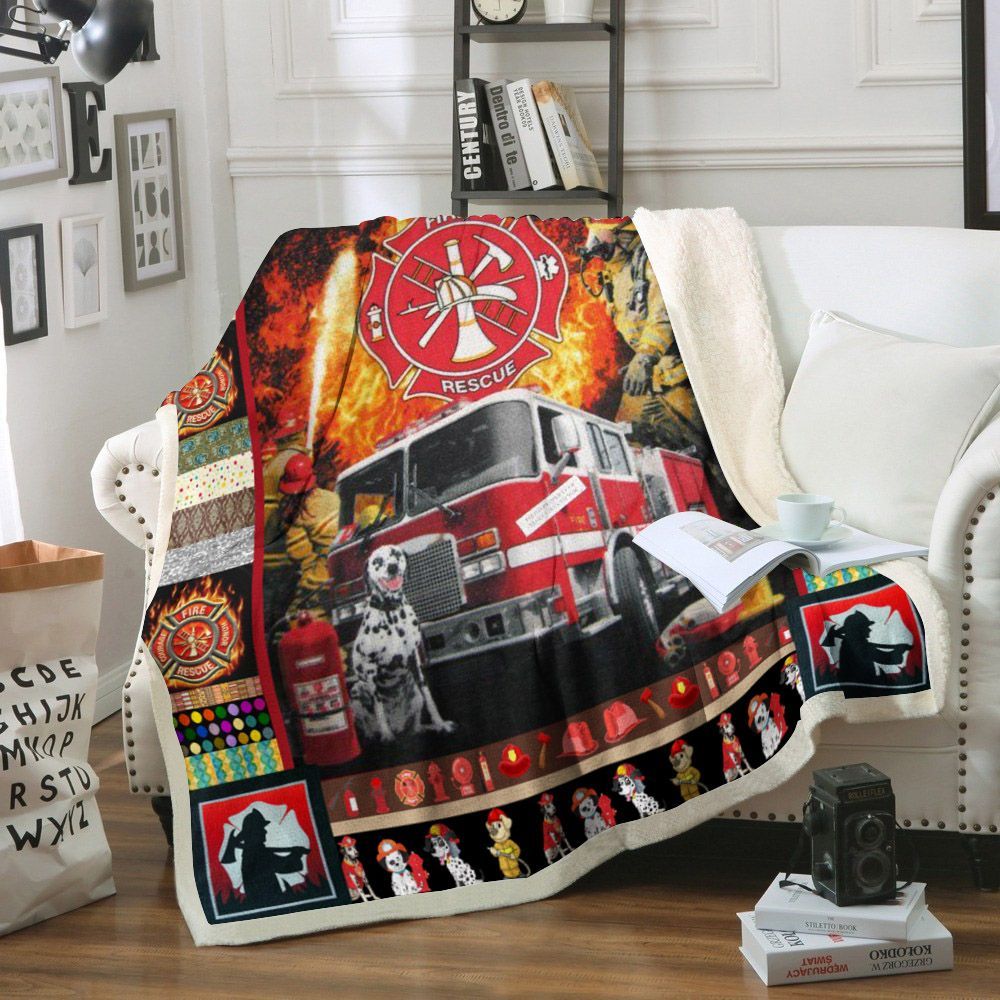 Firefighter Sherpa Fleece Blanket