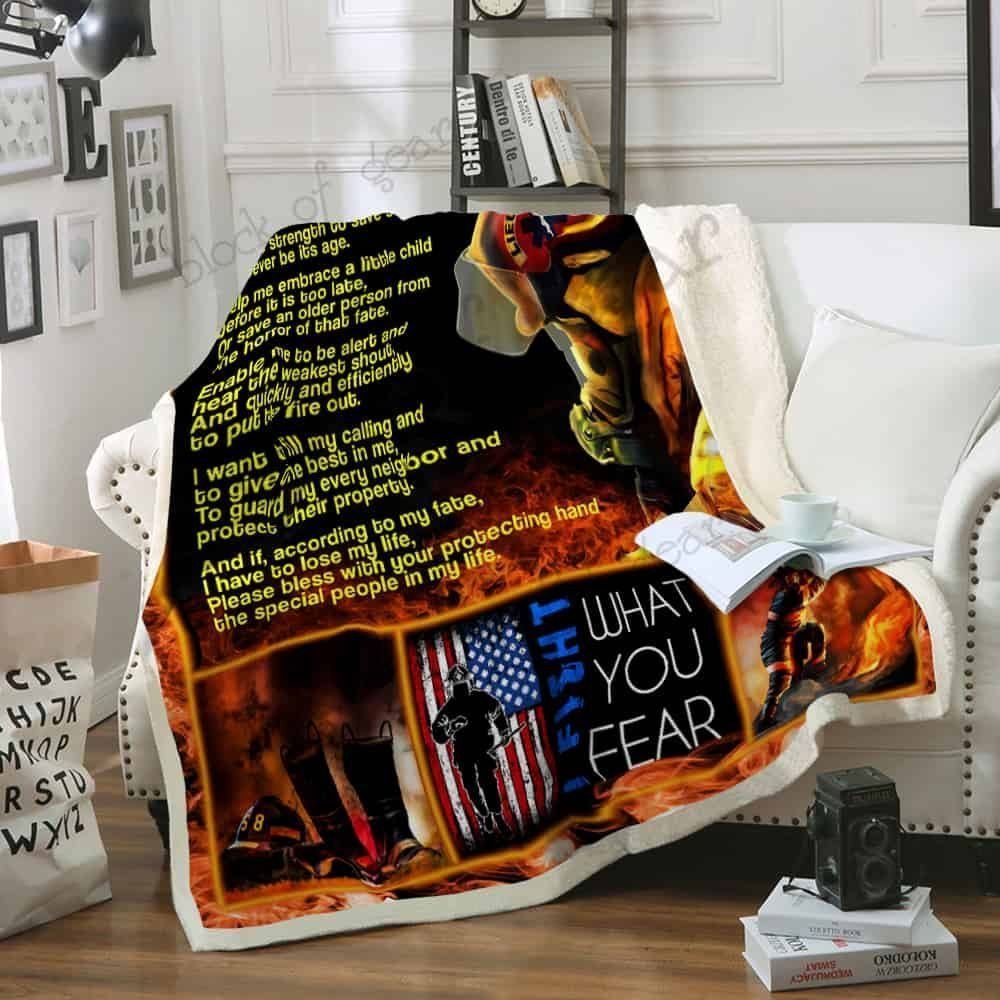 Firefighter Sherpa Fleece Blanket