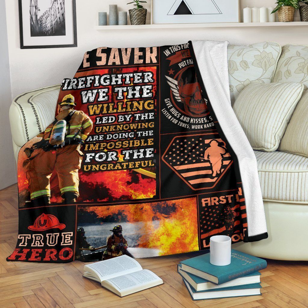 Firefighter Sherpa Fleece Blanket