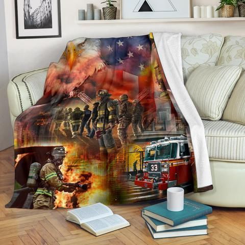 Firefighter Sherpa Fleece Blanket