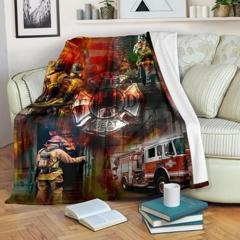 Firefighter Sherpa Fleece Blanket