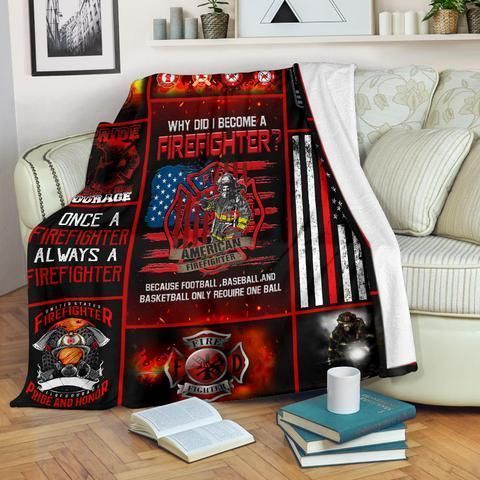 Firefighter Sherpa Fleece Blanket