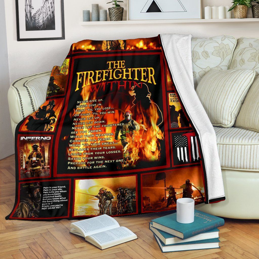 Firefighter Sherpa Fleece Blanket