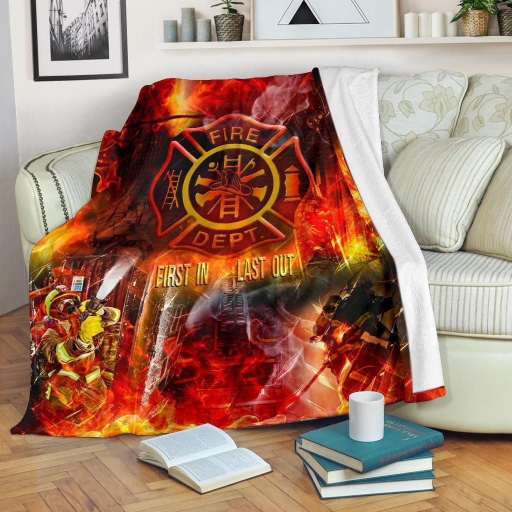 Firefighter Sherpa Fleece Blanket
